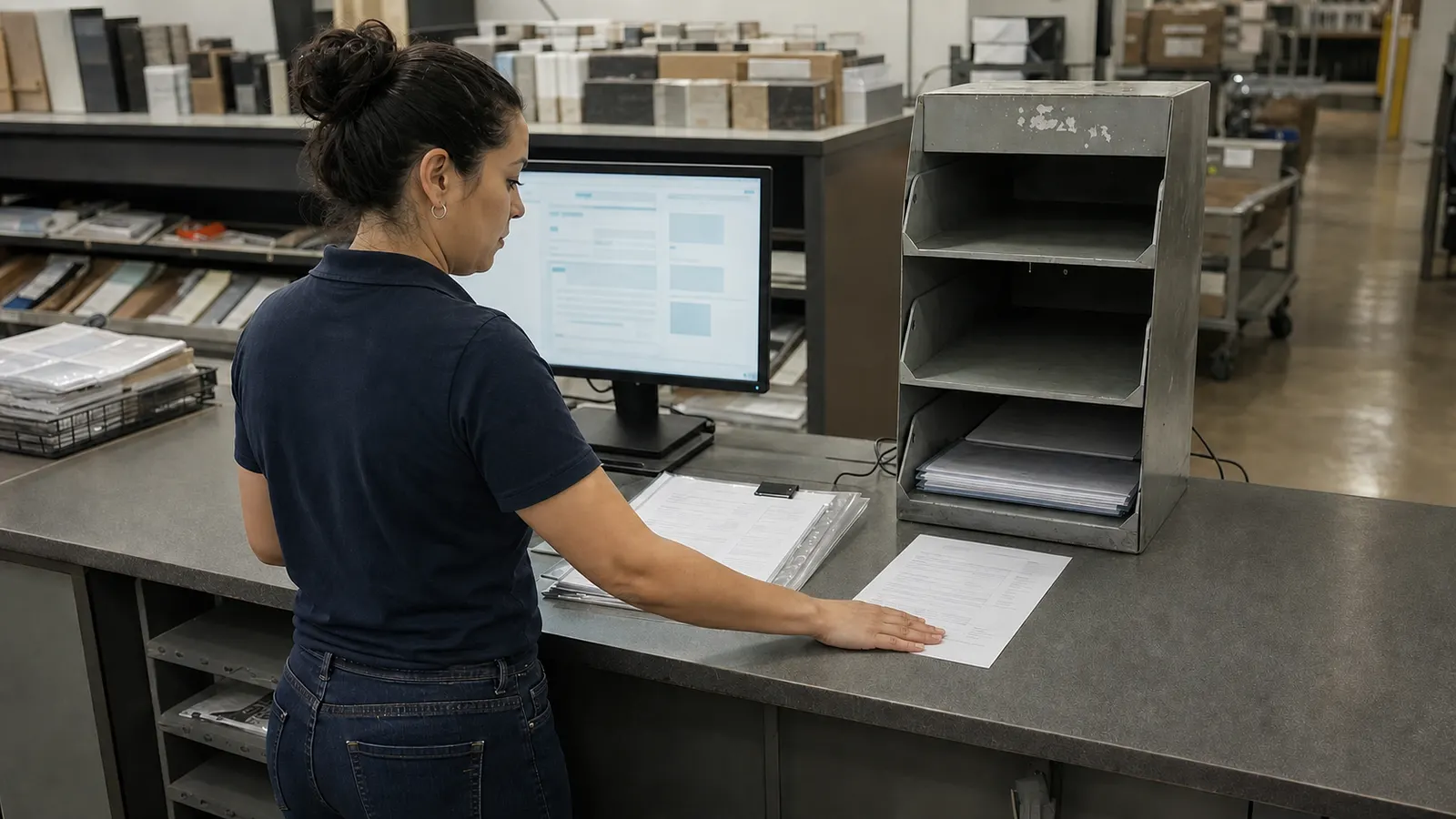 Gestora e equipe analisam pedidos em diferentes condições antes de preparar a automação do processamento.